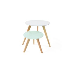 Mesas auxiliares Denver blanco/menta 2 Mesas auxiliares Denver blanco/menta